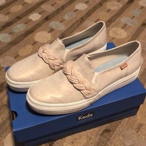 Keds size 7.5 platform slip ons